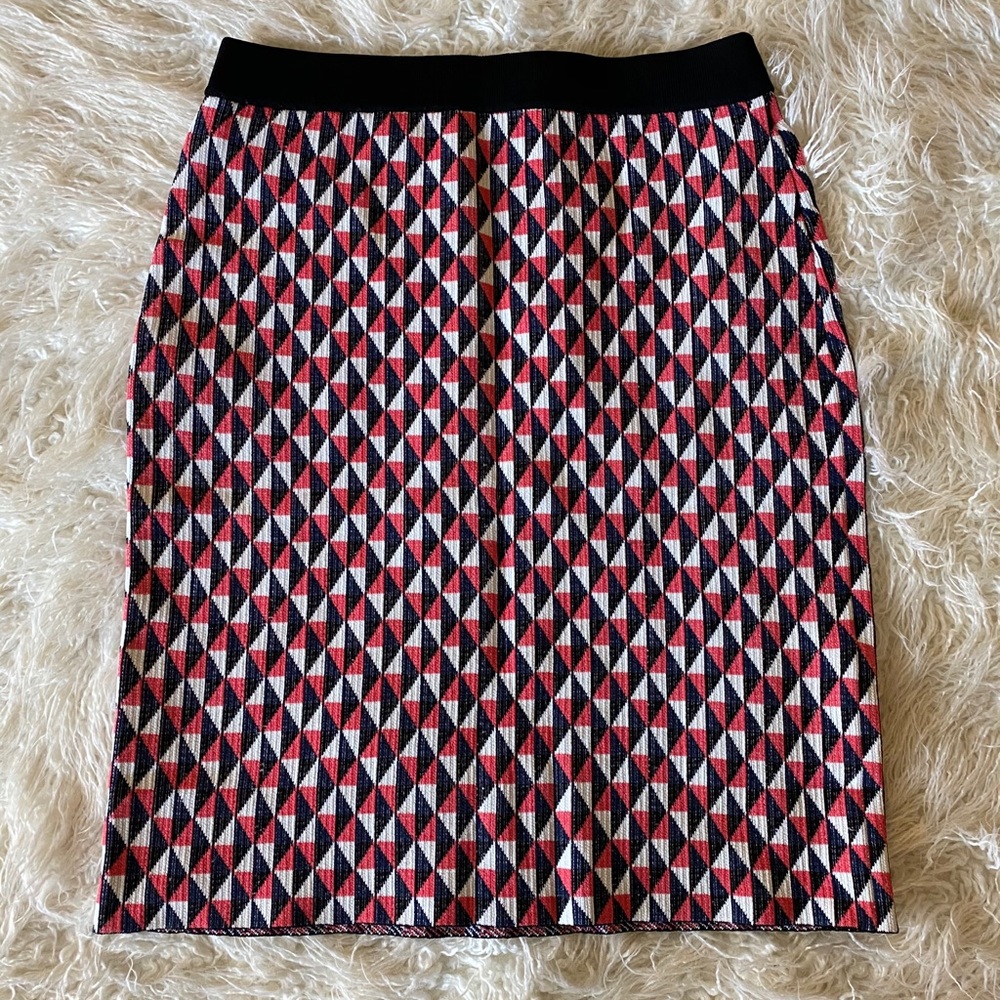 Kate Spade Geometric Multicolor Knit Skirt Size M